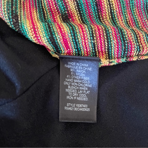 Vintage 90s Guess Jeans Gold Bodycon Knit Dress Medium Rasta Red Yellow Green - Picture 10 of 12